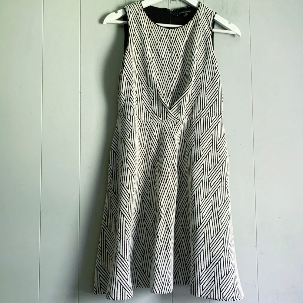 BANANA REPUBLIC Diamond Jacquard Fit-&-flare Dress 6P